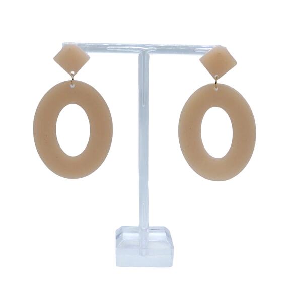 Urban Outfitters Dusty Rose Circle Drop Acrylic Earrings - Picture 3 of 4